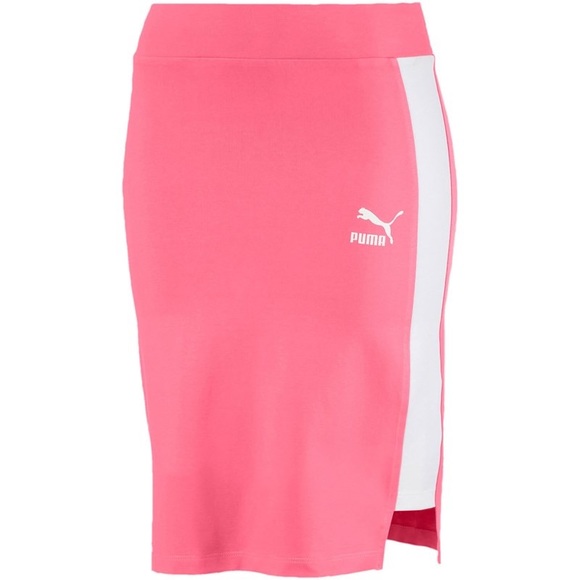 Puma Pink & White Tight Bodycon Skirt - Picture 2 of 6